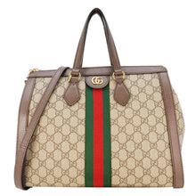 Load image into Gallery viewer, GUCCI Ophidia Medium GG Supreme Tote Shoulder Bag Beige 524537
