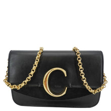 Load image into Gallery viewer, Chloe C Chain Black Suede Clutch Crossbody Bag  – Luxury Handbag
