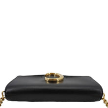Load image into Gallery viewer, Chloe C Chain Black Suede Clutch Crossbody Bag  – Top view
