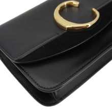 Load image into Gallery viewer, Chloe C Chain Black Suede Clutch Crossbody Bag  – Gold-tone Hardware
