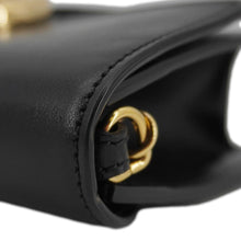 Load image into Gallery viewer, Chloe C Chain Black Suede Clutch Crossbody Bag  – Stitching Details
