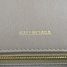 Load image into Gallery viewer, BALENCIAGA Hourglass Logo Print Canvas Top Handle Shoulder Bag Brown
