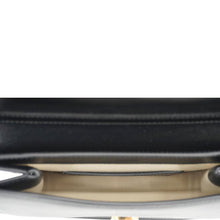 Load image into Gallery viewer, Chloe C Chain Black Suede Clutch Crossbody Bag  – Opened View

