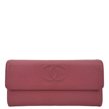 Load image into Gallery viewer, CHANEL Timeless CC Flap Caviar Leather Wallet Pink
