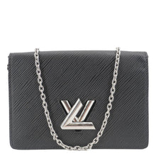 Load image into Gallery viewer, LOUIS VUITTON Twist Epi Leather Chain Wallet Shoulder Bag Black
