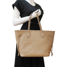 Load image into Gallery viewer, LOUIS VUITTON Neverfull MM Empreinte Leather Tote Shoulder Bag Beige
