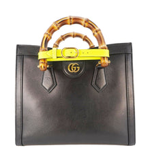 Load image into Gallery viewer, GUCCI Bamboo Diana Small Leather Tote Bag Black 660195
