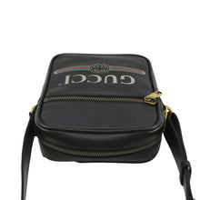 Load image into Gallery viewer, GUCCI Logo Grained Leather Messenger Bag Black 523591
