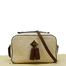 Load image into Gallery viewer, LOUIS VUITTON Saintonge Monogram Empreinte Leather Crossbody Bag Creme
