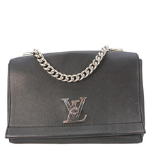 Load image into Gallery viewer, LOUIS VUITTON Lockme II BB Pebbled Leather Shoulder Bag Black
