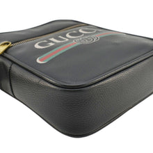 Load image into Gallery viewer, GUCCI Logo Grained Leather Messenger Bag Black 523591
