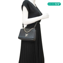 Load image into Gallery viewer, LOUIS VUITTON Lockme II BB Pebbled Leather Shoulder Bag Black
