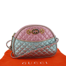 Load image into Gallery viewer, GUCCI Trapuntata Mini Zumi Dome Laminated Nappa Leather Crossbody Bag pink 534951
