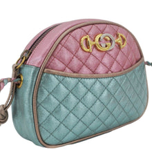 Load image into Gallery viewer, GUCCI Trapuntata Mini Zumi Dome Laminated Nappa Leather Crossbody Bag pink 534951
