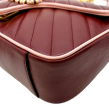 Load image into Gallery viewer, GUCCI GG Marmont Matelasse Leather Shoulder Bag Red 443497
