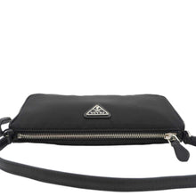 Load image into Gallery viewer, Prada Accessory Pouch Nylon Hobo Bag Black – Close Zip View
