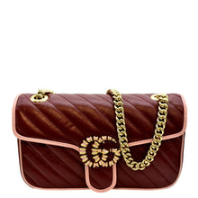 Load image into Gallery viewer, GUCCI GG Marmont Matelasse Leather Shoulder Bag Red 443497
