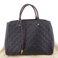 Load image into Gallery viewer, LOUIS VUITTON Montaigne GM Empreinte Leather Shoulder Bag Navy Blue
