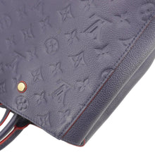 Load image into Gallery viewer, LOUIS VUITTON Montaigne GM Empreinte Leather Shoulder Bag Navy Blue
