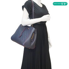 Load image into Gallery viewer, LOUIS VUITTON Montaigne GM Empreinte Leather Shoulder Bag Navy Blue
