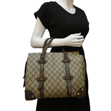 Load image into Gallery viewer, GUCCI Small GG Supreme Canvas Tote Bag Beige 643814
