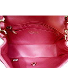 Load image into Gallery viewer, CHANEL Rectangular Flap Mini Quilted Chevron Leather Shoulder Bag Red
