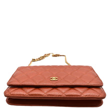 Load image into Gallery viewer, CHANEL WOC Quilted Caviar Leather Crossbody Wallet Dark Orange
