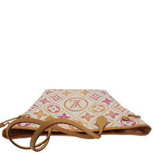 Load image into Gallery viewer, LOUIS VUITTON Neverfull MM Watercolor Monogram Tiles Canvas Shoulder Bag Coral
