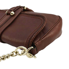 Load image into Gallery viewer, GUCCI Marrakech Evening Leather Chain Shoulder Bag Dark Brown 257032
