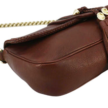 Load image into Gallery viewer, GUCCI Marrakech Evening Leather Chain Shoulder Bag Dark Brown 257032
