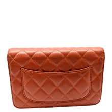 Load image into Gallery viewer, CHANEL WOC Quilted Caviar Leather Crossbody Wallet Dark Orange
