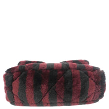 Load image into Gallery viewer, CHANEL 19 Flap Medium Striped Shearling Shoulder Bag Black
