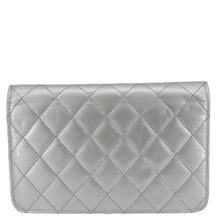 Load image into Gallery viewer, CHANEL Golden Class Quilted Leather Wallet on Chain Bag Silver
