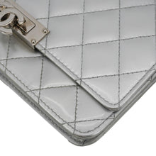 Load image into Gallery viewer, CHANEL Golden Class Quilted Leather Wallet on Chain Bag Silver
