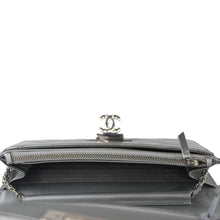 Load image into Gallery viewer, CHANEL Golden Class Quilted Leather Wallet on Chain Bag Silver
