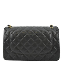 Load image into Gallery viewer, CHANEL Classic Medium Double Flap Quilted Caviar Leather Crossbody Bag Black
