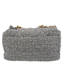 Load image into Gallery viewer, CHANEL 19 Flap Medium Quilted Tweed Shoulder Bag Gray
