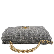 Load image into Gallery viewer, CHANEL 19 Flap Medium Quilted Tweed Shoulder Bag Gray
