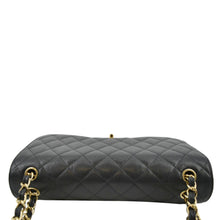 Load image into Gallery viewer, CHANEL Classic Medium Double Flap Quilted Caviar Leather Crossbody Bag Black
