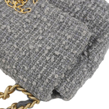 Load image into Gallery viewer, CHANEL 19 Flap Medium Quilted Tweed Shoulder Bag Gray
