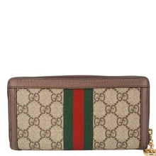 Load image into Gallery viewer, GUCCI Ophidia GG Supreme Canvas Zip Around Wallet Beige 523154
