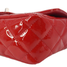 Load image into Gallery viewer, CHANEL Classic Rectangular Flap Mini Quilted Patent Leather Shoulder Bag Red
