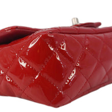 Load image into Gallery viewer, CHANEL Classic Rectangular Flap Mini Quilted Patent Leather Shoulder Bag Red
