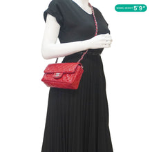 Load image into Gallery viewer, CHANEL Classic Rectangular Flap Mini Quilted Patent Leather Shoulder Bag Red
