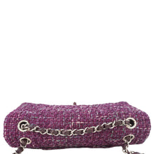 Load image into Gallery viewer, CHANEL Classic Double Flap Tweed Medium Shoulder Bag Purple
