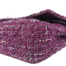 Load image into Gallery viewer, CHANEL Classic Double Flap Tweed Medium Shoulder Bag Purple
