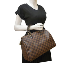 Load image into Gallery viewer, LOUIS VUITTON Speedy 30 Damier Ebene Satchel Bag Brown
