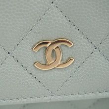 Load image into Gallery viewer, CHANEL Wallet On Chain Quilted Caviar Leather Crossbody Bag Light Blue
