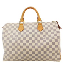 Load image into Gallery viewer, LOUIS VUITTON Speedy 30 Damier Azur Shoulder Bag White
