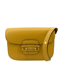 Load image into Gallery viewer, GUCCI Horsebit 1955 Leather Shoulder Bag Yellow 602204
